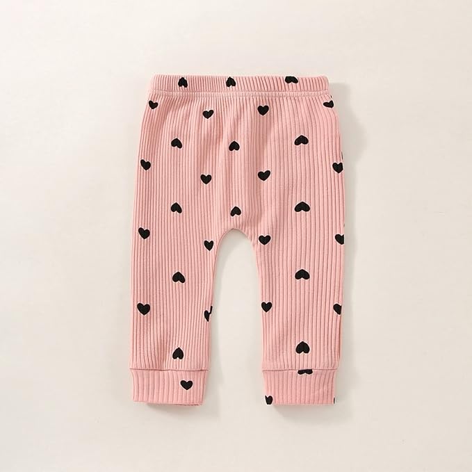 Baby Girl Clothes Newborn Infant Fall Winter Outifts Ribbed Ruffle Long Sleeve Romper Pant Outfit Set 3pcs 0-18Months
