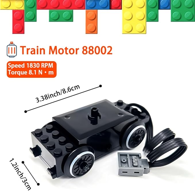 39-in-1 Motor Kit Compatible with Lego Technic: Motor*4,Battery Box*2,2.4G Receiver,IR Speed Remote Control,Control Switch & Extension Wire & LED Light Wire,with Building Block Tool Kit