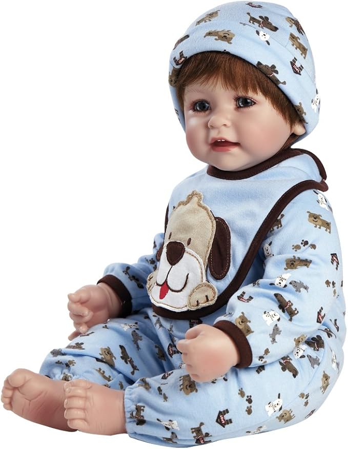 Adora Realistic Baby Doll Woof! Toddler - 20 inch, Soft CuddleMe Vinyl, Red Hair, Blue Eyes