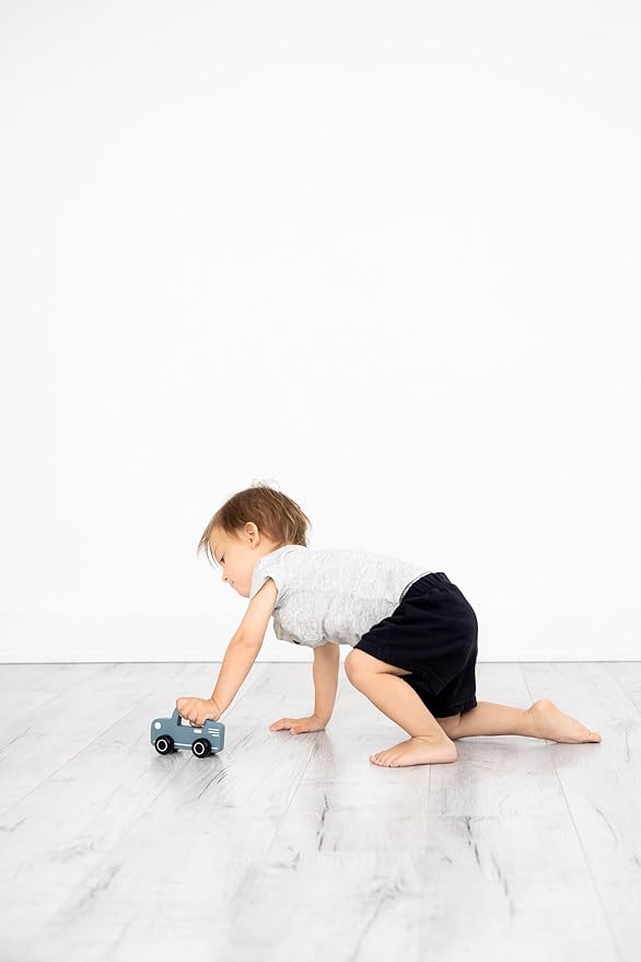 Pearhead Wooden Toy Car, Push and Pull Montessori Baby and Toddler Toy, Gender-Neutral Push Toy, Baby Girl or Baby Boy Nursery Accessory