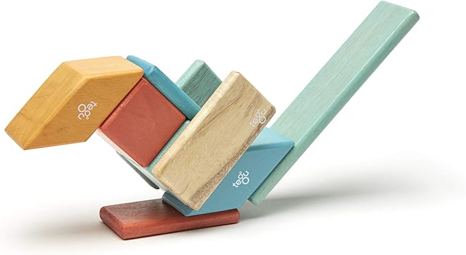 14 Piece Tegu Magnetic Wooden Block Set, Sunset