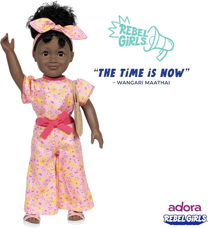 Adora 18" Rebel Girls Doll Collection - Inspired by Good Night Stories Rebel Girl Books - Premium Quality Soft and Movable Doll Body with Realistic Features - Leader