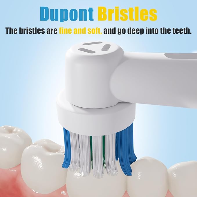 8 Pcs Replacement Toothbrush Heads Compatible with Oral B Braun, Professional Electric Toothbrush Brush Heads Refills for Oral-B Pro 500/750/1000/1500/3000/3757/5000/7000/7500/8000
