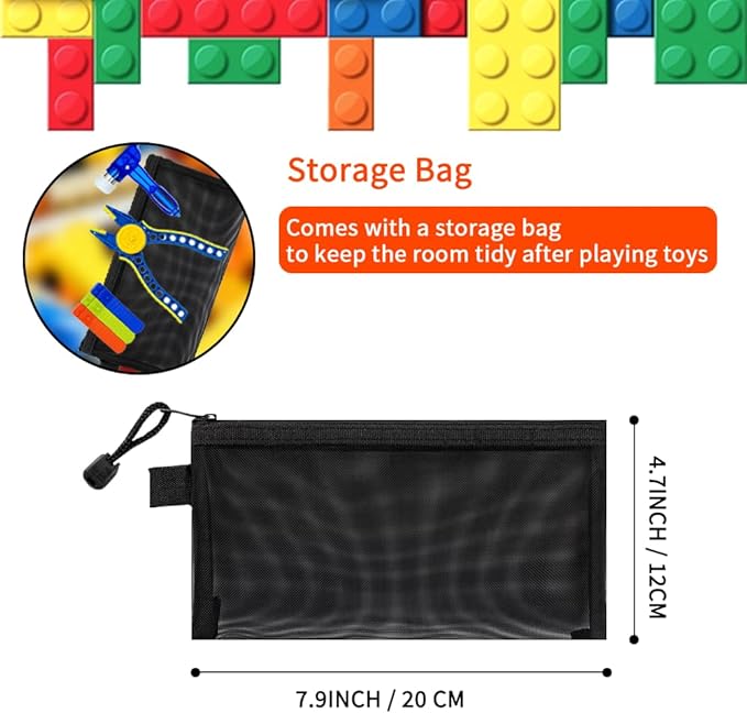 5-in-1 Motor Kit Compatible with Lego Technic：M Motor,Battery Box,2.4G Receiver,Remote Control， with Building Block Tool Kit：Brick Separator, Multi-Use Hammer, Block Pliers