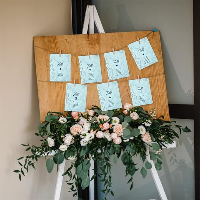 24 Sheets Light Blue Cardstock 8.5 x 11 Pastel Paper, Goefun 80lb Card Stock Printer Paper for Invitations, Menus, Crafts, DIY Cards