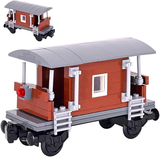 6IN1 City Freight Train Car Building Set, DIY Toys for Teens and Adults, Compatible with Lego 630 Building Accessory (Vintage Cart)