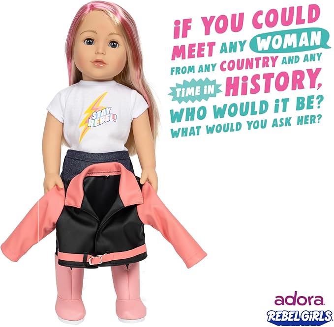 Adora 18" Rebel Girls Doll Collection - Inspired by Good Night Stories Rebel Girl Books - Premium Quality Soft and Movable Doll Body with Realistic Features - Champion