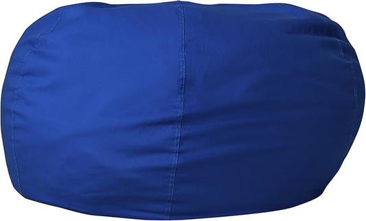 Flash Furniture Duncan Oversized Bean Bag Chair for Kids and Adults, Foam-Filled Beanbag Chair with Machine Washable Cover, Royal Blue