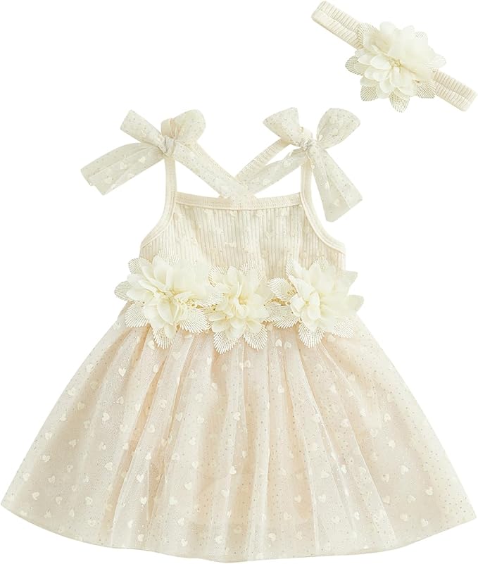 Baby Girl Clothes Daisy Ribbed Bodysuit Sleeveless Romper Dress Summer Outfit for Girls Newborn 3 6 9 12 18 Months