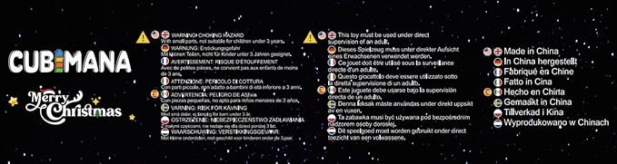 3 Style Christmas Gingerbread House Building Set with LED Light - 2024 Snowscape Village House Building Block Toy with Santa Claus Xmas Tree Train Gifts for Adults Kids Girls Boys Ages 8+ (1397 PCS)