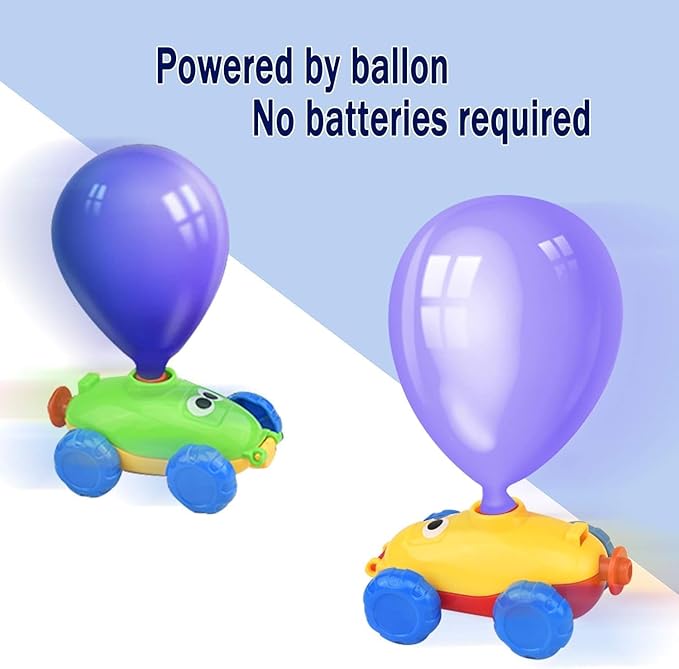 Balloon Launcher Toy Set, Balloon Powered Cars, Inertial Balloon Car, Creative Inflatable Balloon Pump Racing Car, Scientific Experiment Intelligence Education Preschool Children's Toys (Duck)