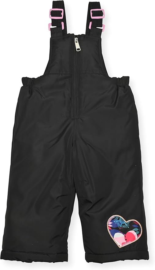 Arctic Quest Little Girls Bib Snow Pants and Ski Jacket Water-Resistant Snowsuit For Kids Winter Jacket For Girls