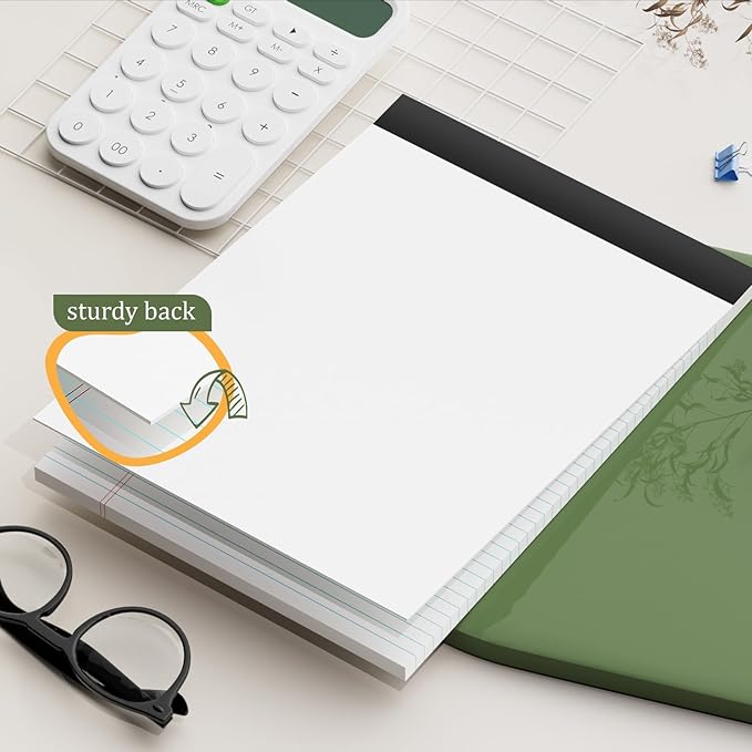 720 Sheets Legal Pads 8.5 x 11 College Ruled White Paper Note Pads 24 Pack Clear Print Writing Pads 8x11 Legal Pads Narrow Ruled Pads of Paper