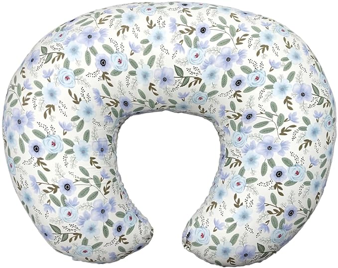 Nursing Pillow, Breastfeeding Pillows with Standard Size Removable Cover, Breast Feeding Pillow with Breathable Filling, Ergonomic Nursing Essentials for Bottle and Breastfeeding- Leaves…