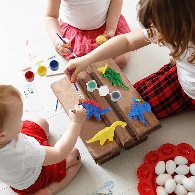 30 Sets Dinosaur Painting Kit with Valentine's Day Cards Dinosaur Figurines Arts and Crafts Exchange Gift Birthday Valentine's Day Party Favor Supplies