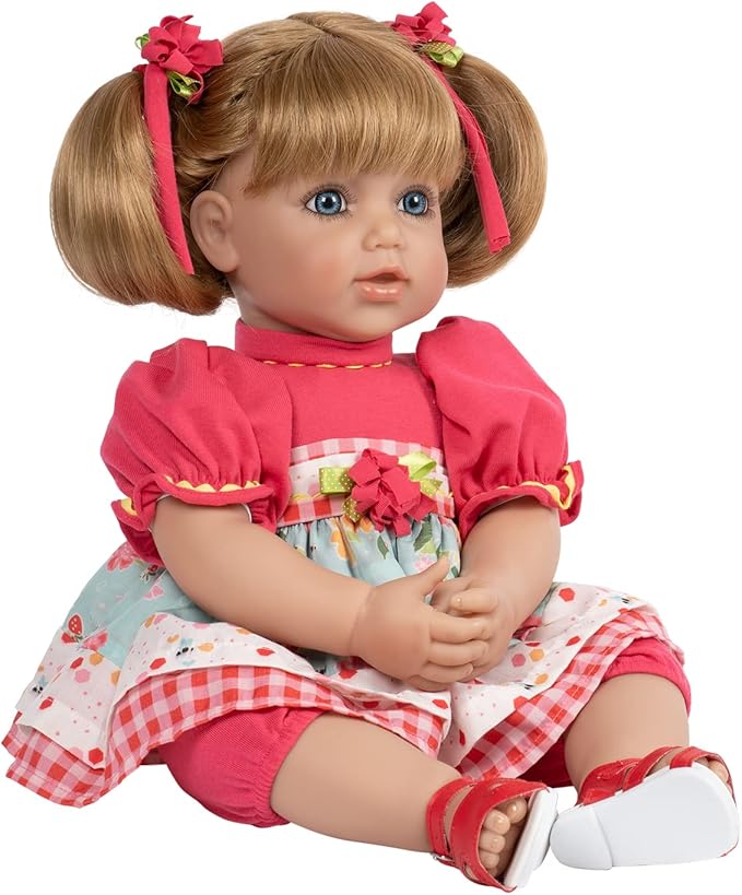 Adora Toddler Time Babies, 20" Premium Doll with Hand Painted Eyelashes and Face, Fresh Baby Powder Scent and Removable Clothing, Birthday Gift for Ages 6+ - Polka Dot Picnic