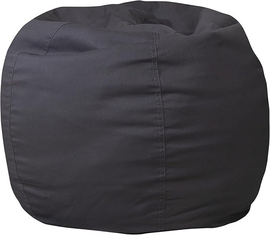 Flash Furniture Dillon Small Bean Bag Chair for Kids and Teens, Foam-Filled Beanbag Chair with Machine Washable Cover, Gray