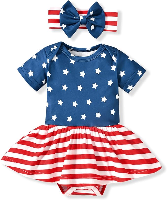 Aalizzwell Newborn Infant Baby Girls Bodysuit Dress