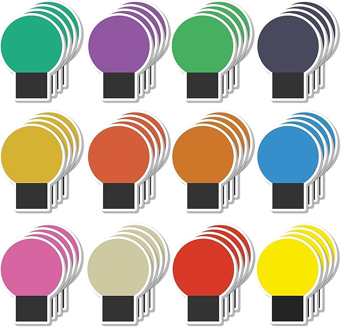 48 Pcs Christmas Light Bulb Shape Sticky Notes Christmas Colorful Sticky Pad Self-Adhesive Xmas Memo Pads for Christmas Holiday Office School Home Teachers Present 48 Books 20 Sheets Per Pad