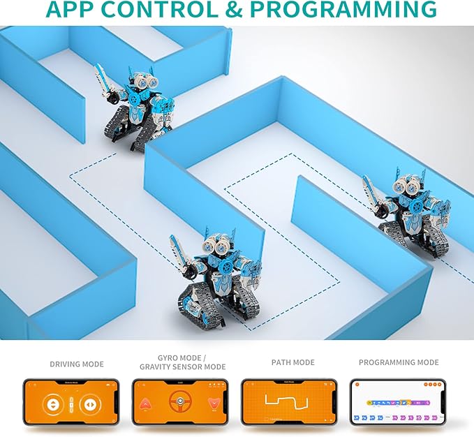 3 in 1 RC Robot Toy Building Sets, 398PCS APP & Remote Control Blocks DIY Erector Sets Science Kits for Kids Age 8-12, STEM Toys for Ages 8-13 Gifts for Boys Girls Age 6 7 9 10 11 14+ Year Old