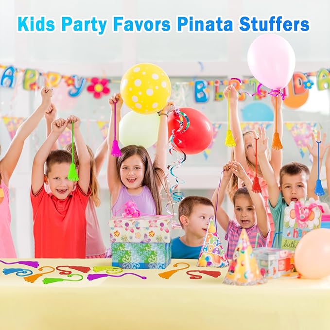 48PCS Sticky Hands Bulk Kids Party Favors Foot Shape Stretchy Sticky Hand Fidget Toys Kids Easter Basket Stuffers Birthday Goodie Bag Stuffers Treasure Box Toys for Classroom Prizes Party Supplies