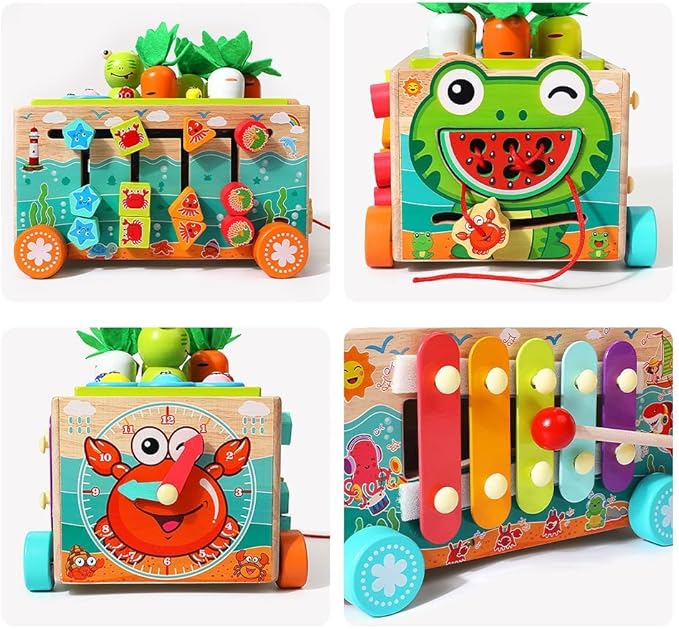 JAUNTY Toddler Wooden Montessori Toy for 1 2 3 Year Old Toys, Educational Stem Toy for Baby Boys Girls 18 Months+, Preschool Learning Fine Motor Skill First 1st Birthday Gifts for Kids Girl Boy 1-3