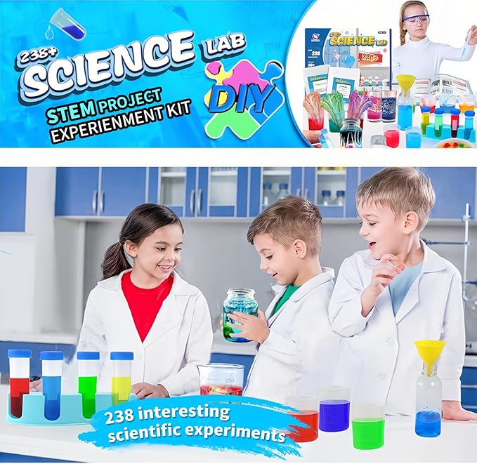 238 Experiments Science Kits for Kids Age 5-14 Educational Scientific Toys for Girls Boys, Festival Gift Birthday Present STEM Activities