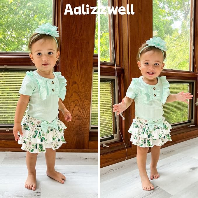 Aalizzwell Newborn Infant Baby Girls Summer Outfit