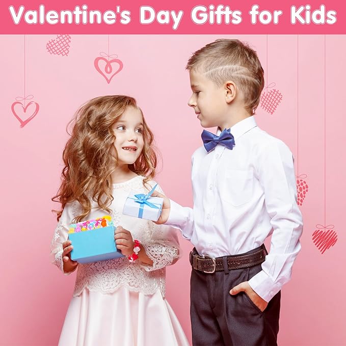 24 PCS Heart Pop Bracelets Its Valentines Day Gifts for Kids Valentine Day Party Favors Kids Fidget Toys Bulk Fidgets for Classroom Prizes Birthday Goodie Bag Stuffers Sensory Toys Pack for Girls Boys