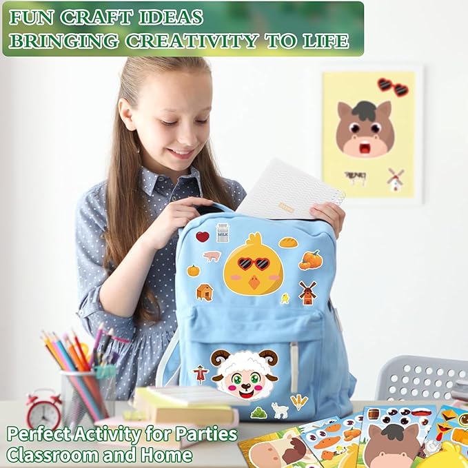 146Pcs Farm Animals Coloring Books with Crayons Bulk Party Favors for Toddlers Kids 3-5 4-8 Tattoo Stickers Stamper Slap Bracelets School Classroom Reward Gift Goodie Bags Birthday Supplies