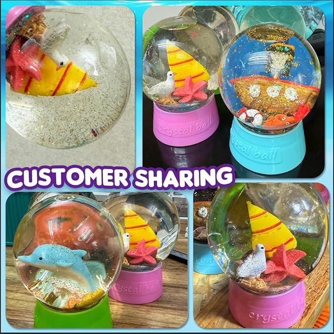 Make Your Own Water Globe - Snow Water Stem Projects DIY Activities Glitters Supplies Perfect Arts & Crafts Clay for Girls Boys Kids Ages 4-6 4-8 6-8 8-12+ Years Old Christmas Holiday Games