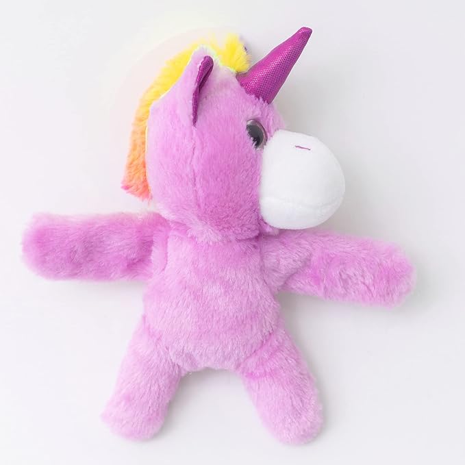 Unicorn Slap Bracelets Stuffed Animals - Plush Toy for Kids and Teens, Toddler Bed and Stroller Toys, Purple,8.5"