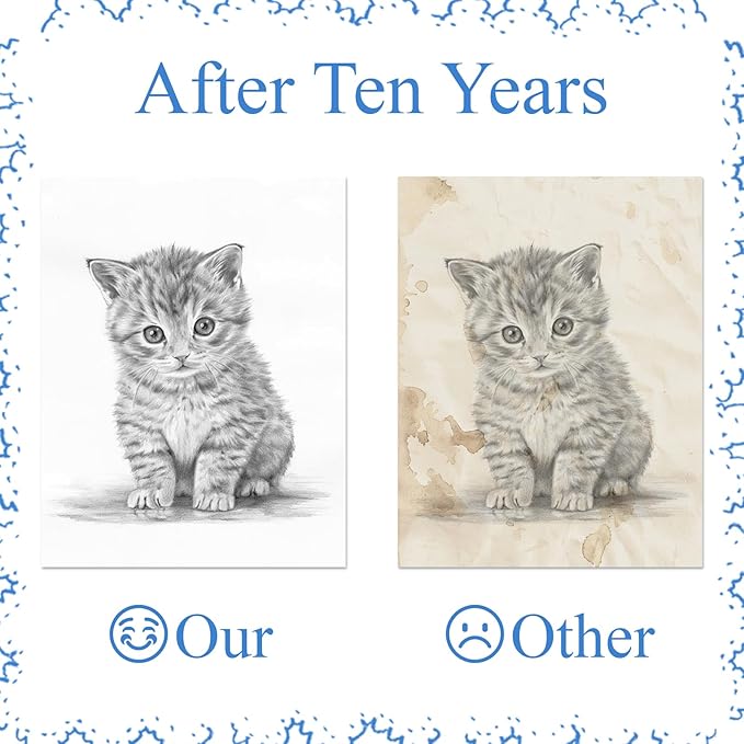 200 Sheets Thermal Printer Paper 8.5 x 11 Inch,Lasting 3 years,US Letter Size Thermal Paper, Compatible with M08F/A40 Thermal Portable Printer, Folded, Continuous Folding