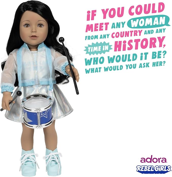 Adora 18" Rebel Girls Doll Collection - Inspired by Good Night Stories Rebel Girl Books - Premium Quality Soft and Movable Doll Body with Realistic Features - Creator