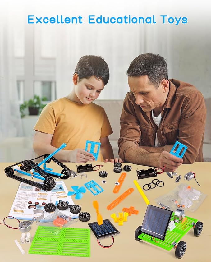 6-in-1 STEM Kit for Kids Ages 6-12, STEM Toys for Boys Ages 8-12, Robot Building Kit & Car Crafts for Kids, Science Activities Robotics Kits for 6 7 8 9 10 12 Year Old Boys Girl Birthday Gifts