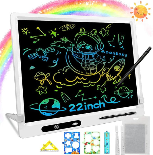22 Inch LCD Writing Tablet, Large Doodle Board for Kid with 2pens and Adjustable Bracket,Educational Learning Toys Christmas Birthday Gifts for Kids Adults Home School