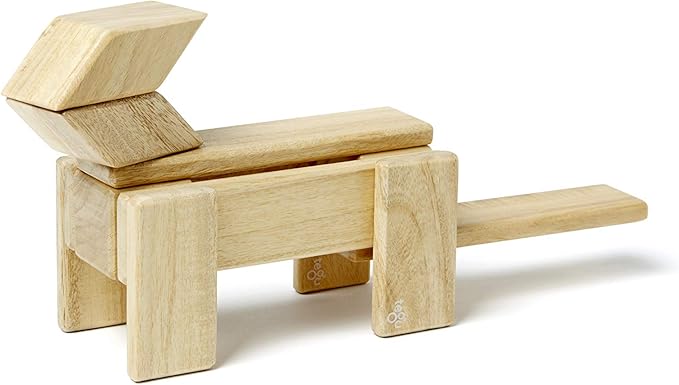 14 Piece Tegu Magnetic Wooden Block Set Natural