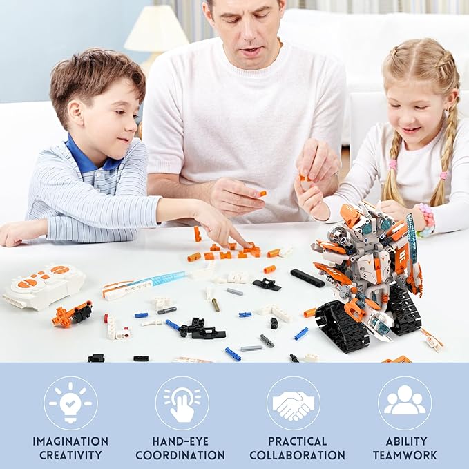 5 in 1 STEM Robot Building Kit, App & Remote Control Robot RC Toy for Kids, 689 Pcs Building Blocks Set, DIY Engineering Robotics Birthday Gift for Boys Girls Age 6 7 8 9 10 11 12 14+ Year old