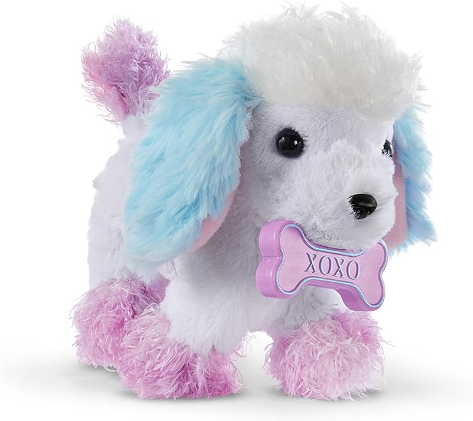 American Girl Truly Me 18-inch Doll Tropical Taffy Poodle Pet with Pink Bow and Dog Bone Toy, for Ages 6+