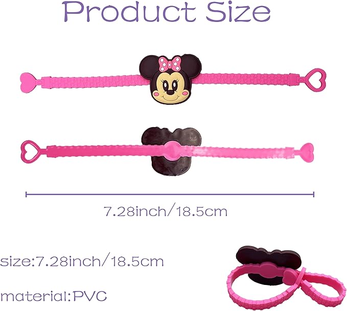 15Pack Rubber Bracelets Wristband Bracelets for Birthday Party Supplies Favors Prize Rewards (15)