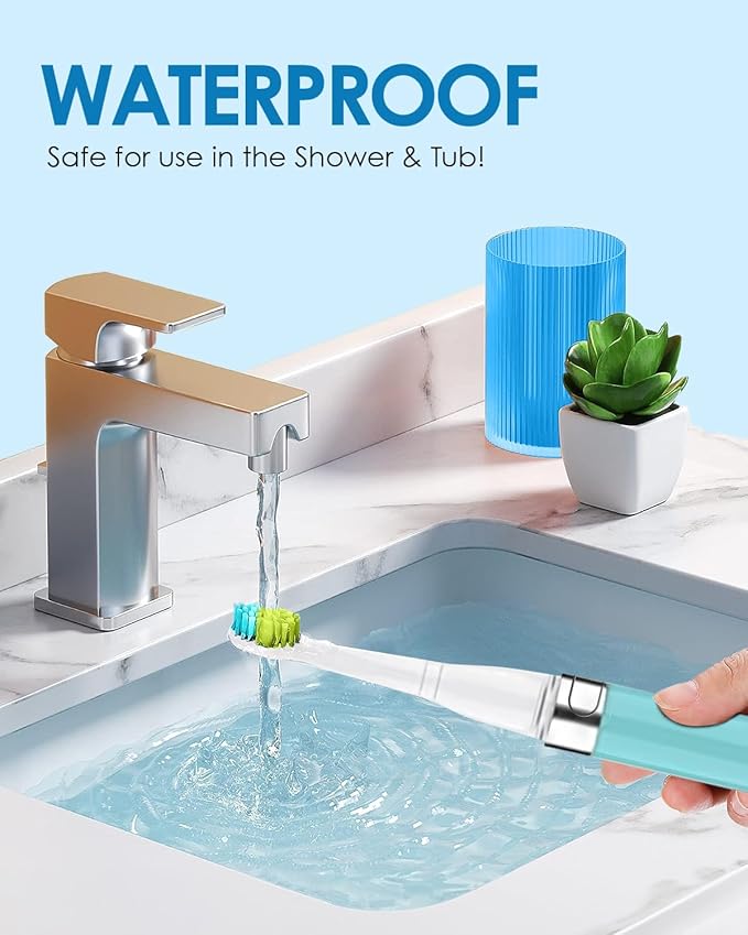 Voom Sonic Go 1 Series Travel Electric Toothbrush | Travel Toothbrushes - Battery Operated Toothbrush for Adults & Kids, Dentist Recommended Toothbrush, Portable w/ 2 Minute Timer