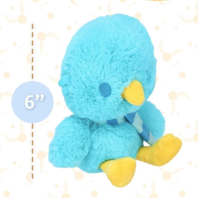 KIDS PREFERRED Harry Potter Ravenclaw Blue Raven Plush Stuffed Animal with Blue Stripped Scarf Hogwarts House Collectible for Babies, Toddlers, and Kids 6 Inches