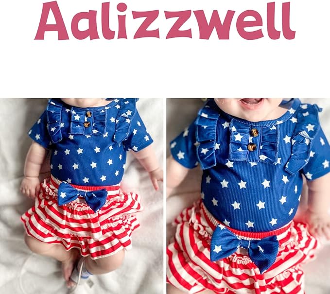 Aalizzwell Newborn Infant Baby Girls Summer Outfit