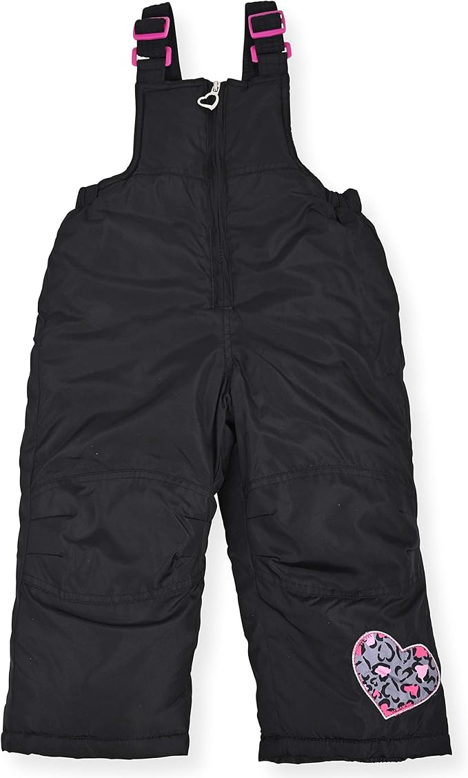 Arctic Quest Little Girls Bib Snow Pants and Ski Jacket Water-Resistant Snowsuit For Kids Winter Jacket For Girls