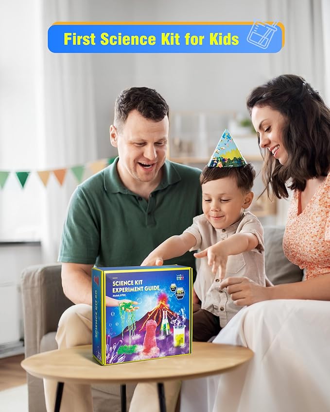 80+ Science Experiment Kit for Kids Ages 5-6-7-8, STEM Learning and Educational Toys, First Science Kit for Boys Girl Birthday Gifts