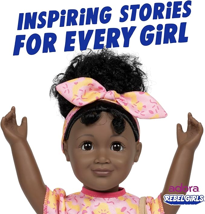 Adora 18" Rebel Girls Doll Collection - Inspired by Good Night Stories Rebel Girl Books - Premium Quality Soft and Movable Doll Body with Realistic Features - Leader