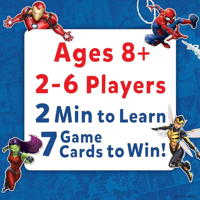 Skillmatics Card Game - Guess in 10 Marvel, Perfect for Boys, Girls, Teens, Adults Who Love Avengers, Spiderman, Iron Man, Travel Game, Gifts for Ages 8, 9, 10 and Up