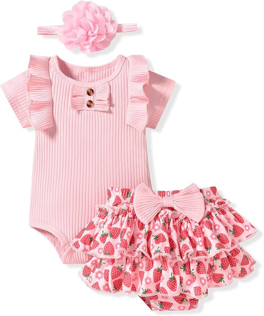 Aalizzwell Newborn Infant Baby Girls Summer Outfit