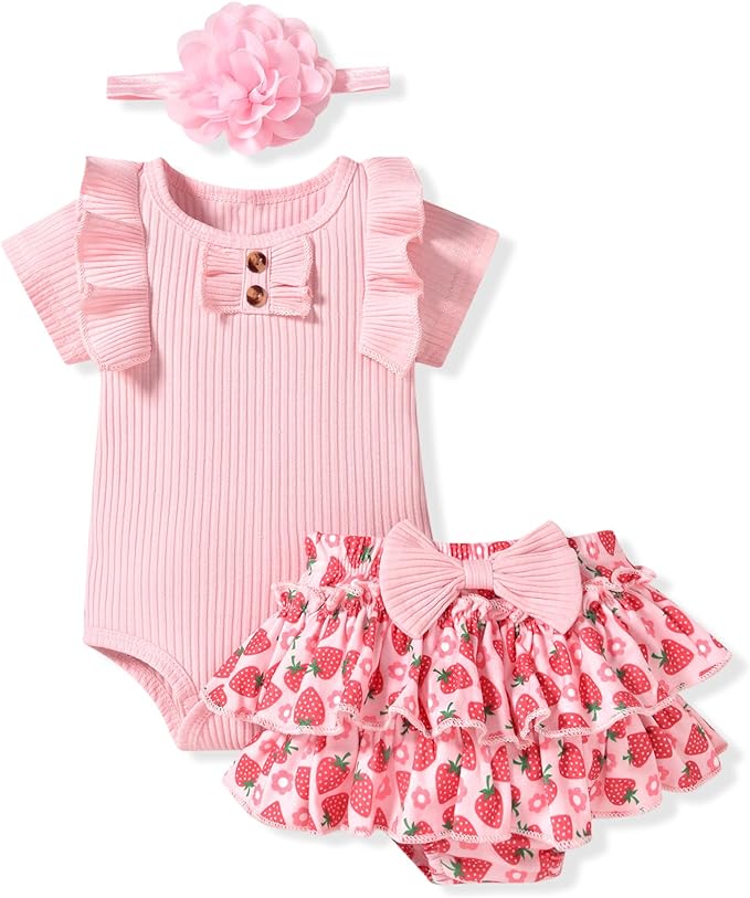 Aalizzwell Newborn Infant Baby Girls Summer Outfit