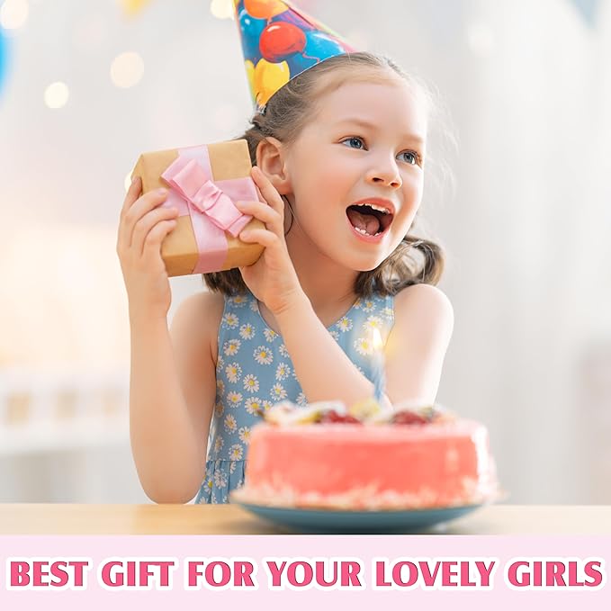 27 PCS Colorful Kids Bracelets for Girls Beaded Toddler Bracelets Little Girls Birthday Easter Party Favors Goodies Bag Stuffers Pretend Play Costume Jewelry Christmas Gift